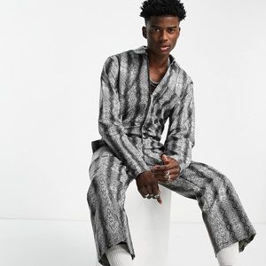 Asos snake skin boiler suit one piece
